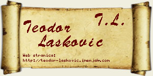 Teodor Lasković vizit kartica
